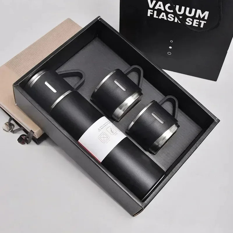 500ml Portable Insulated Thermos Flask and Cup Set 