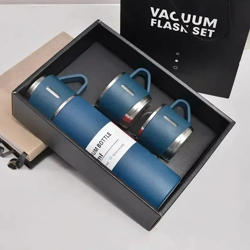 500ml Portable Insulated Thermos Flask and Cup Set 