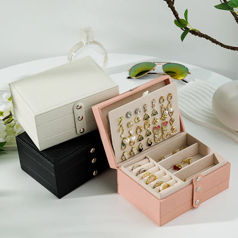 5 Layer Portable Jewelry and Valuables Storage Box Organizer 