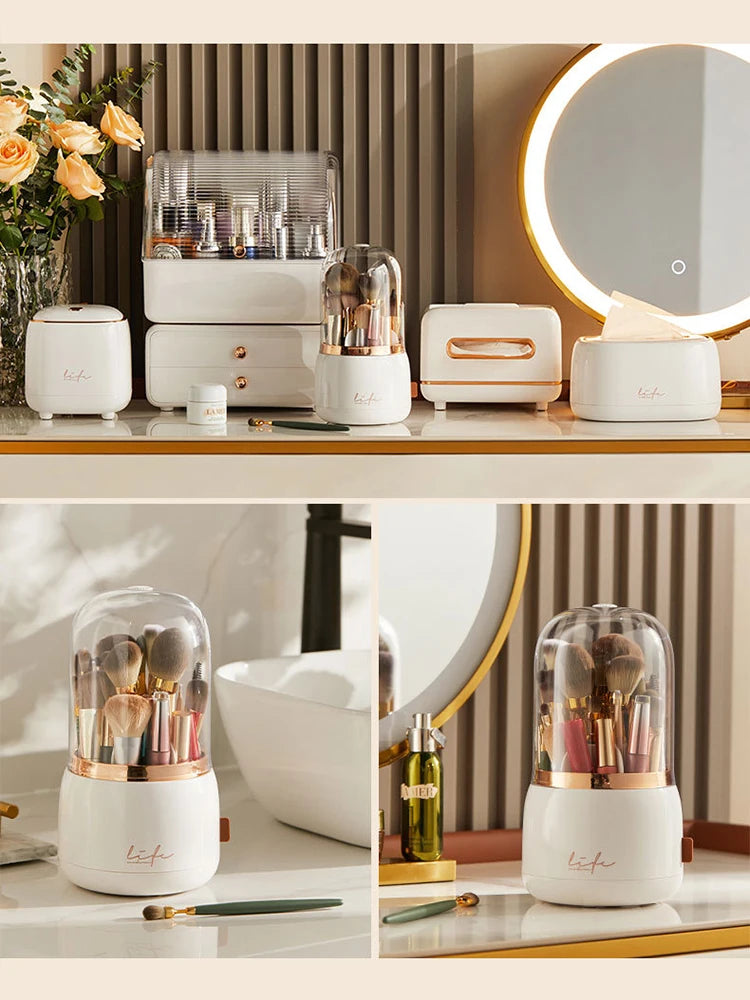 360 Degree Rotating Makeup Organizer for Storing and Organizing Accessories and Cosmetics 